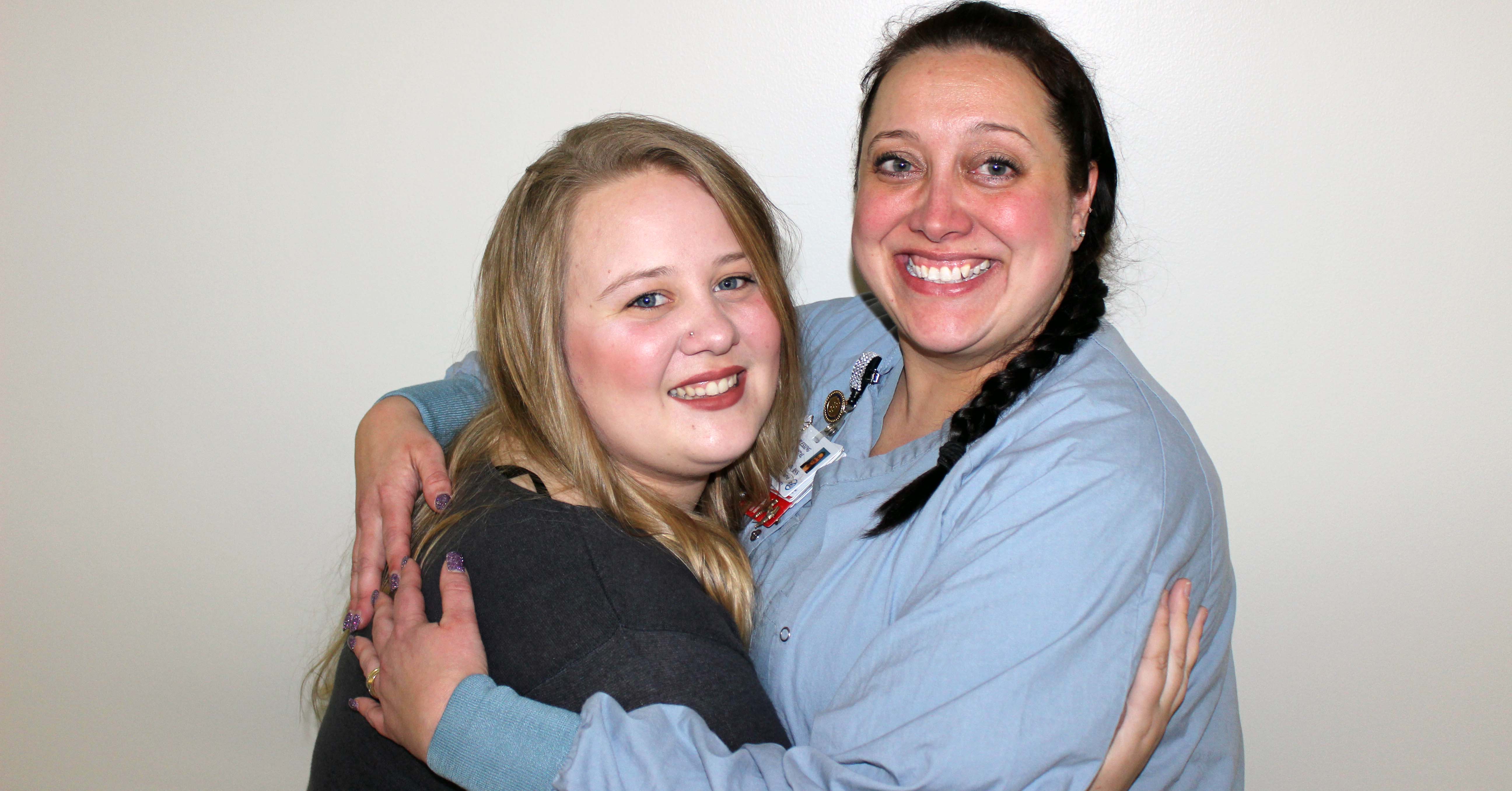 Amanda Mixer, RN, with patient nominator