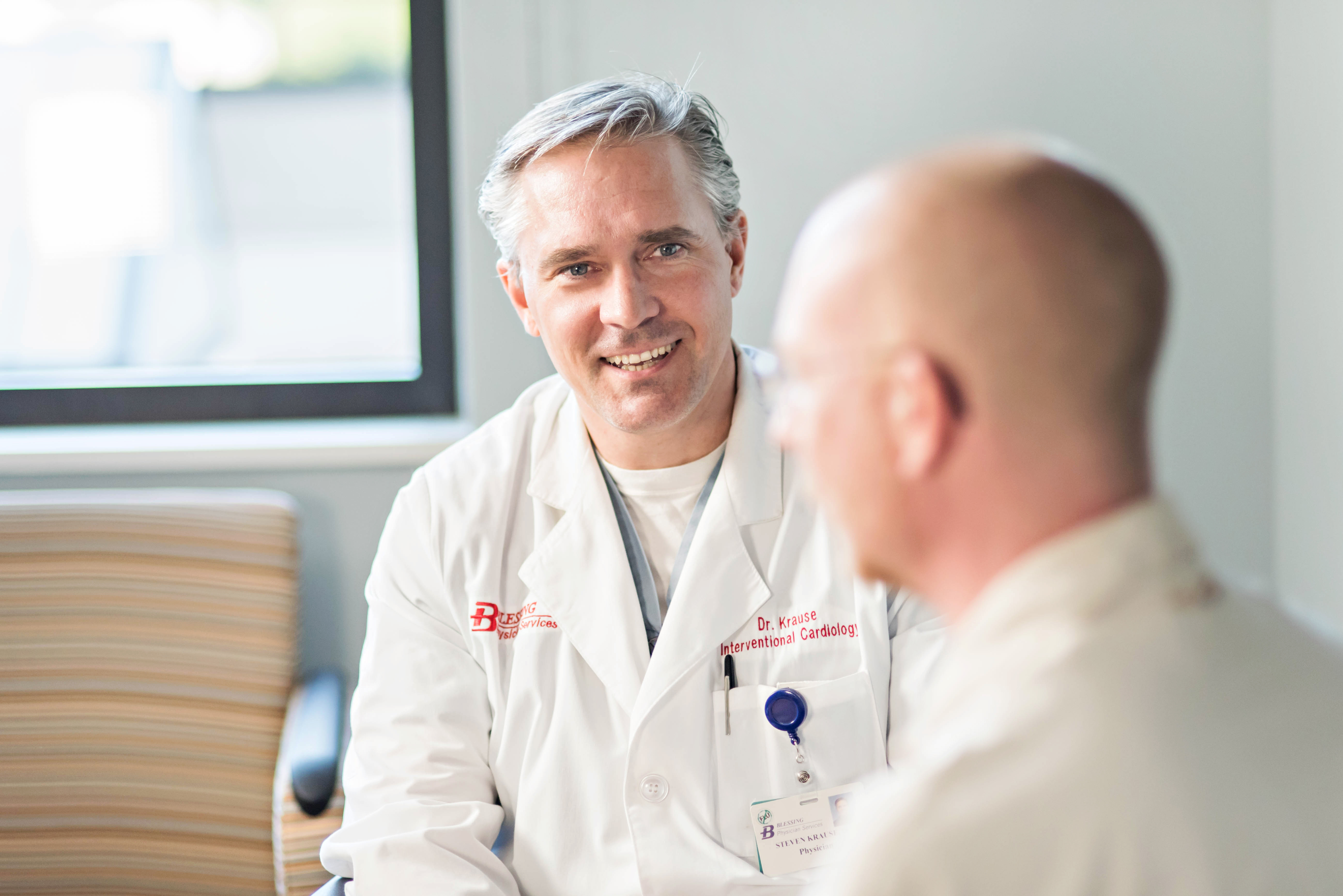 Dr. Steven Krause with patient
