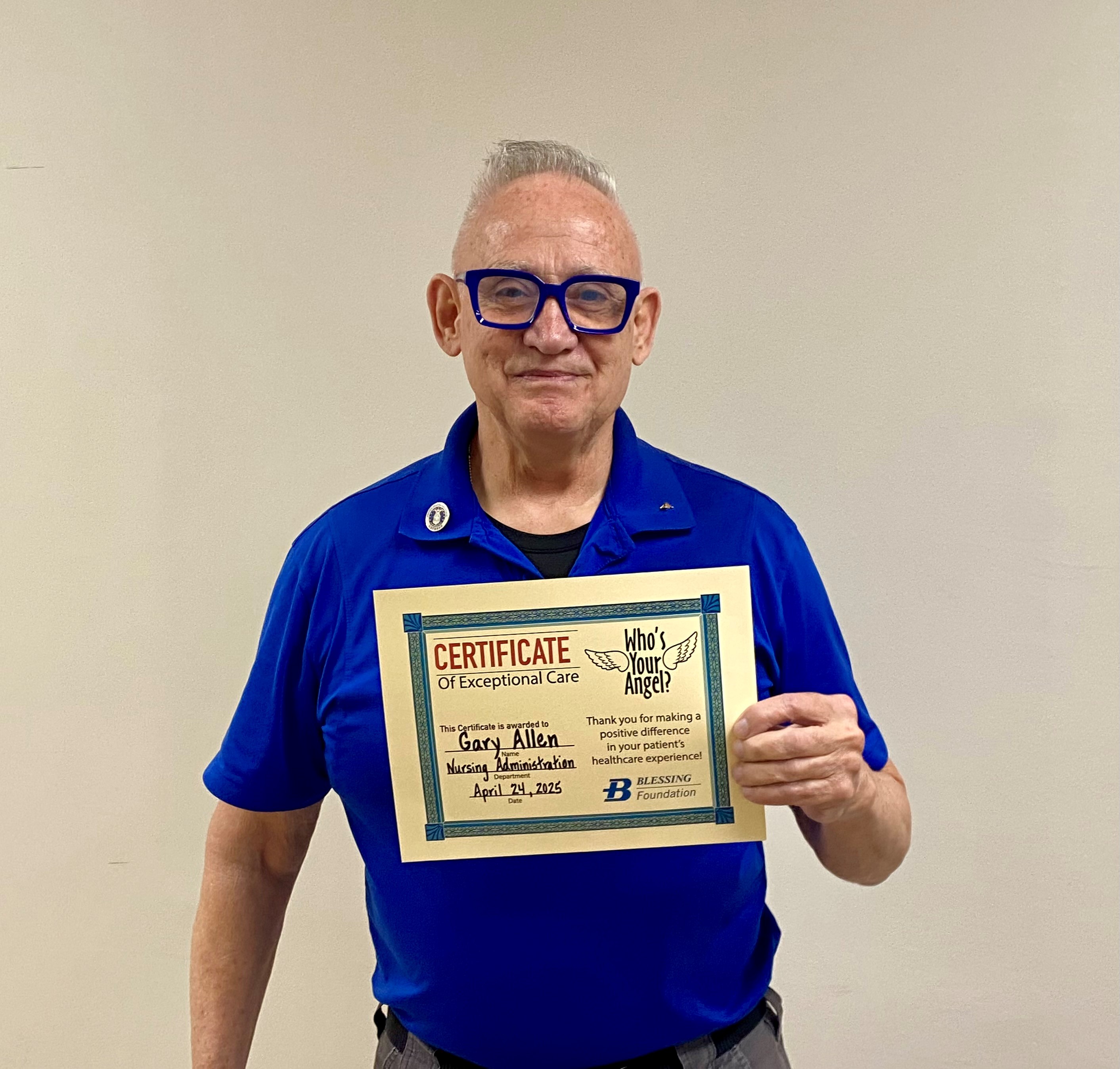 Pictured: Gary Allen, Guest Services Representative, Nursing Administration  
