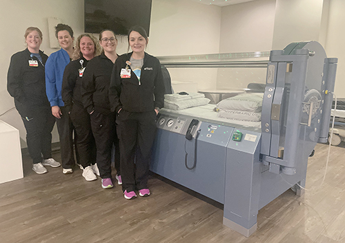 The Blessing Wound and Hyperbaric Center HBO therapy team (back to front): Beth Zanger, BSN, RN, CWCN; Jessica Althide, APRN, FNP-C, CWCN-AP; Erin VonderHaar, MSN, MBA, RN; Kristin Kruse, RN; and Kerigan Bland, BSN, RN, CWCN.