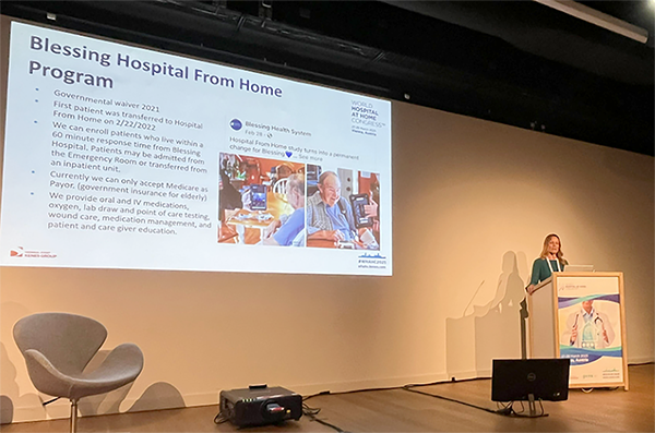 Dr. Mary Frances Barthel presents on the Hospital From Home program  at Vienna, Austrai