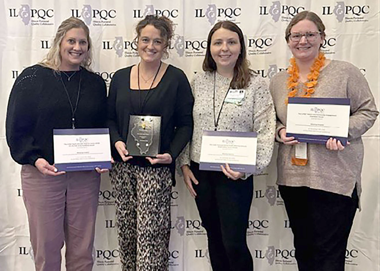 Members of Blessing Hospital Maternity team receiving ILPQC awards