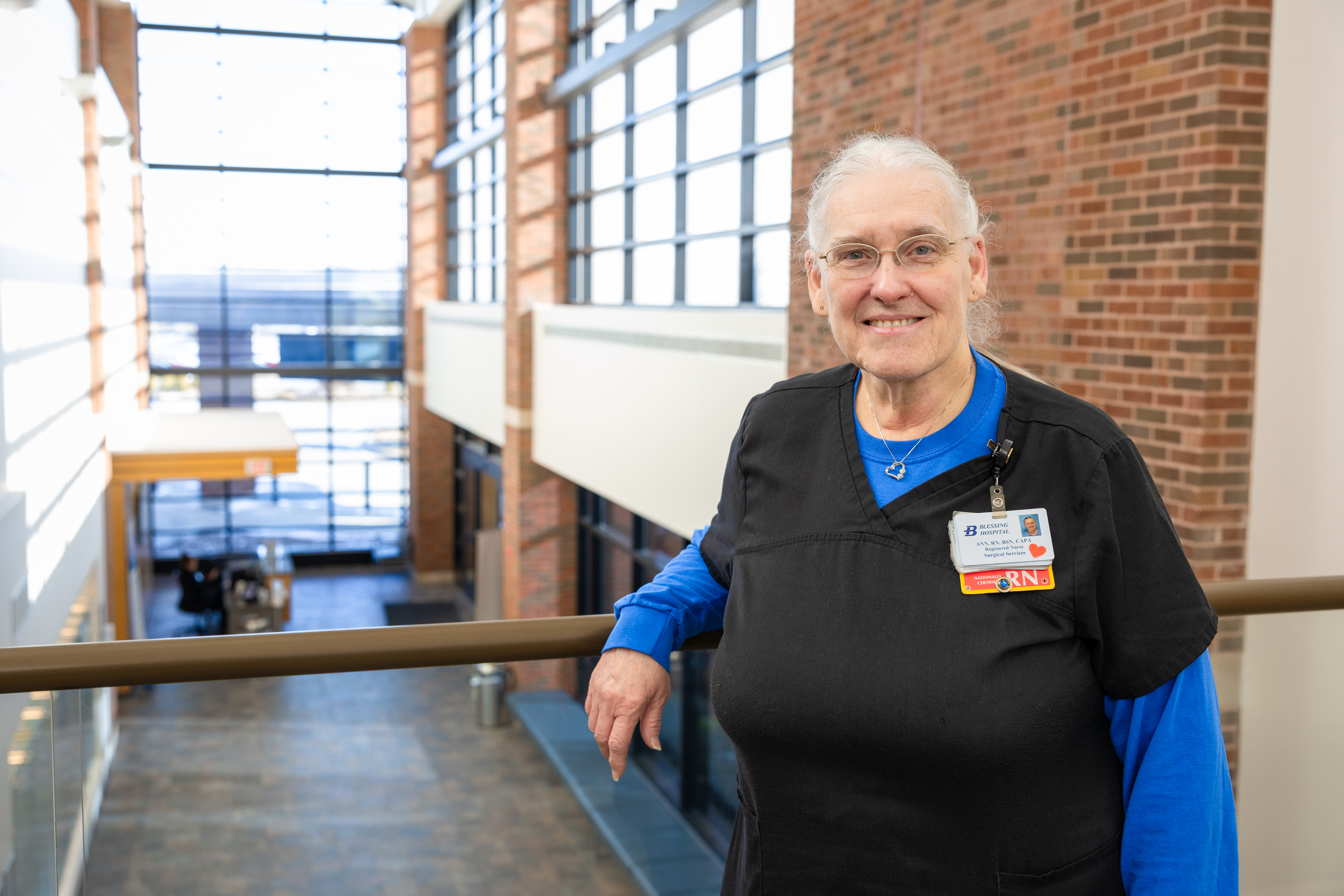 The longest serving employee on record at Blessing Hospital, Ann St. Clair, BSN, RN, CAPA, retires on March 20 after 53 years of service.