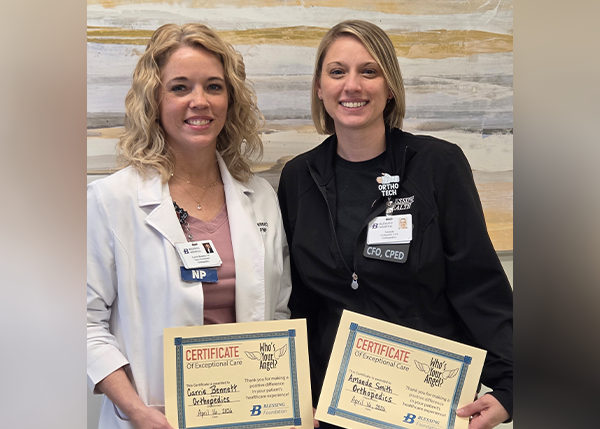 Carrie Bennett, NP, and Amanda Smith, Orthopedic Tech