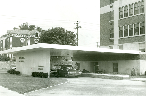 Blessing Hospital Emergency Entrance, circa 1964