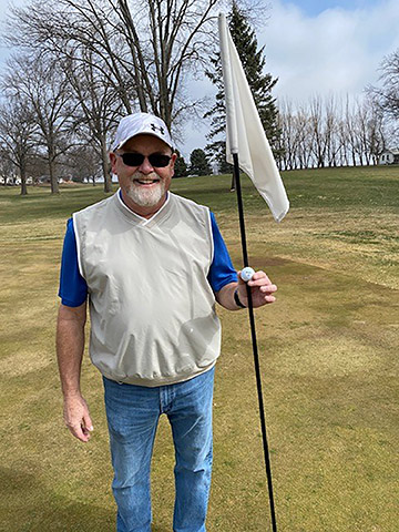 Jim on the golf course