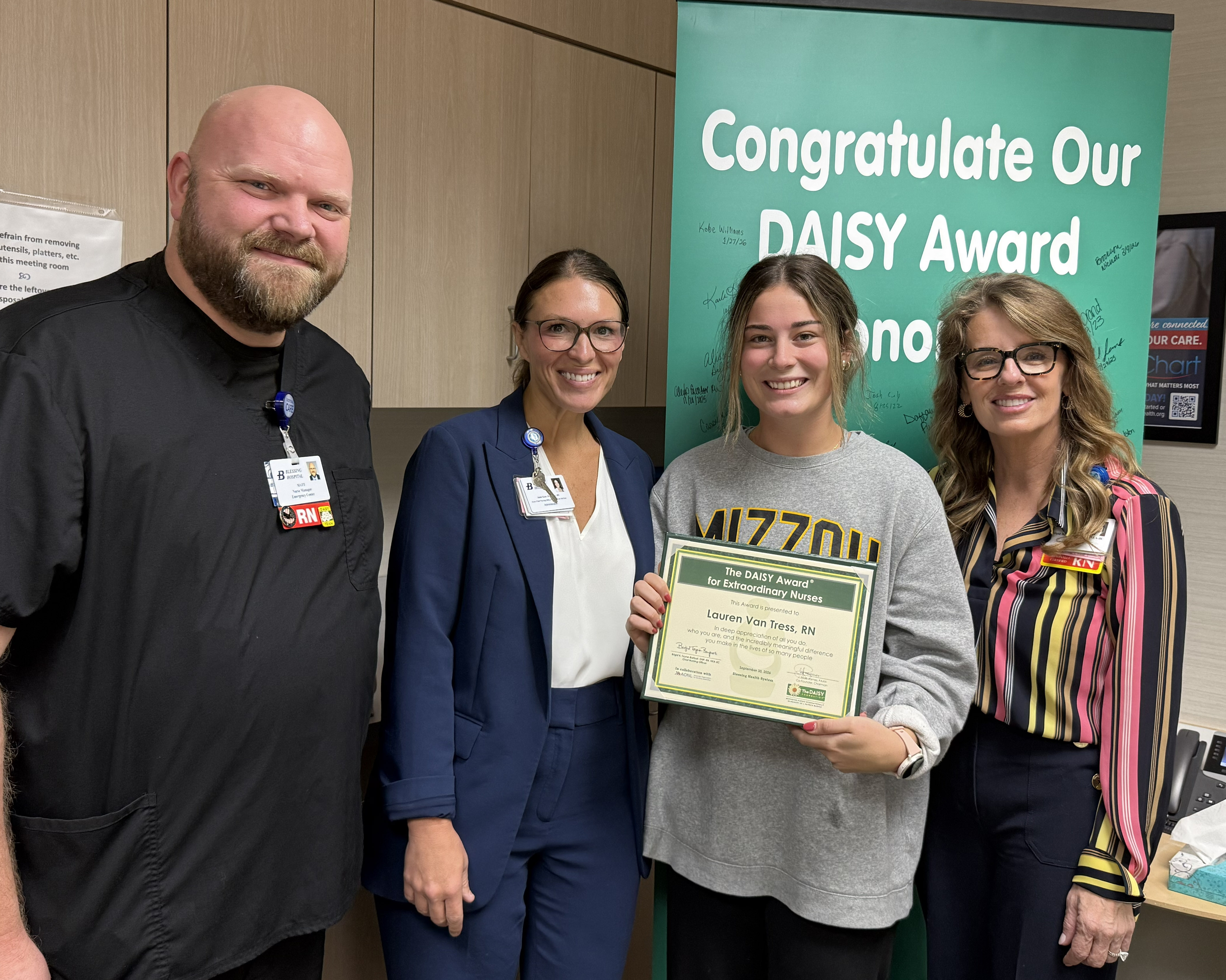 Lauren Van Tress receives DAISY Award