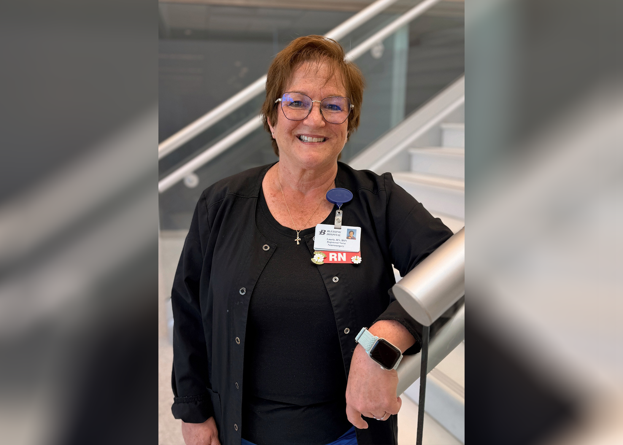 After a 41-year, memory-filled career with Blessing Health System, Laurie Brink, BSN, RN, clinic registered nurse, Neurosurgery, retires on July 31.