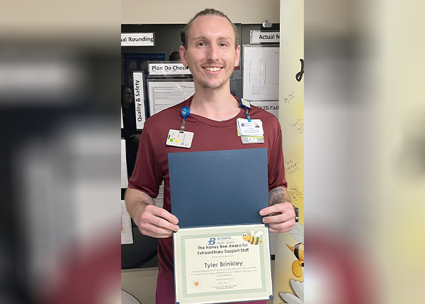 Tyler Brinkley, Hone Bee Award Winner
