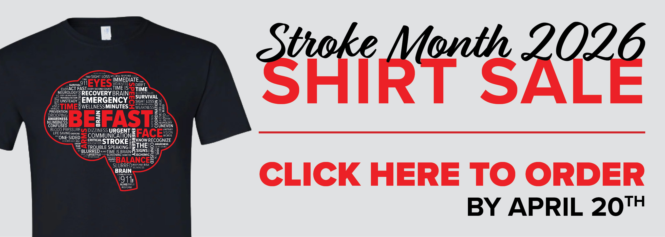 Stroke Month Shirt Sale