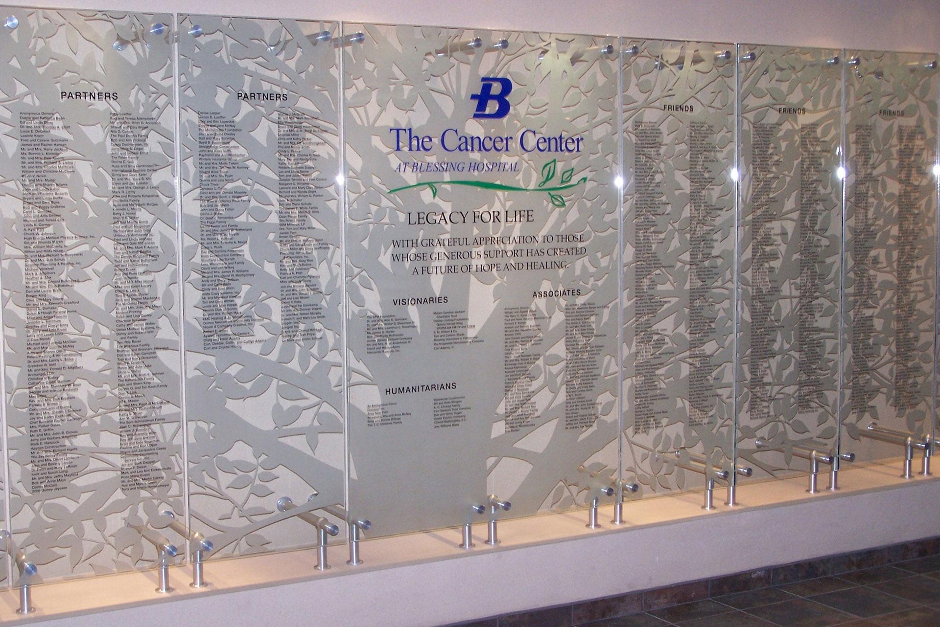 Cancer Center Donor Wall