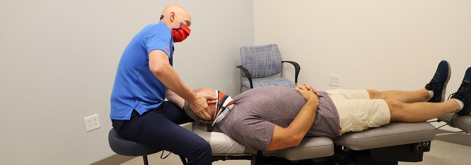 Dr. Creech with patient