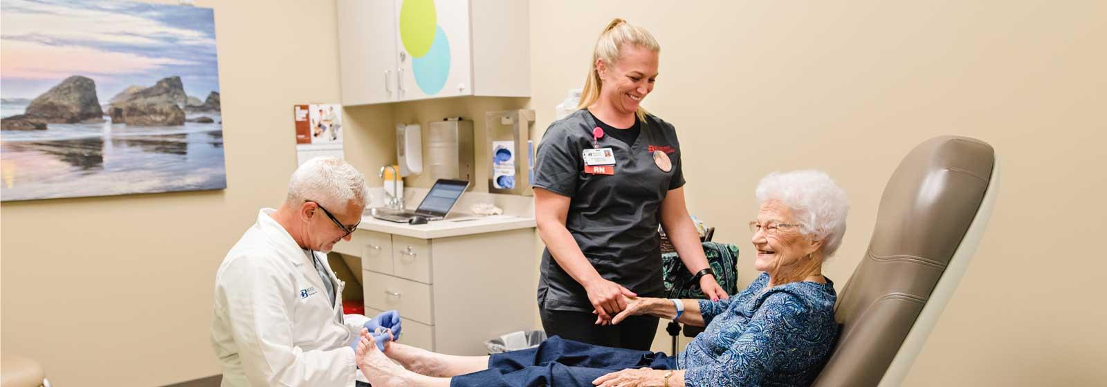Podiatry patient with Dr. Hanzel