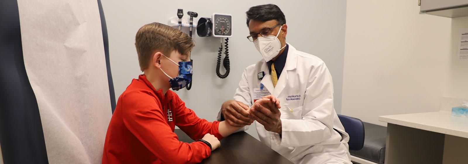 Doctor examining patient